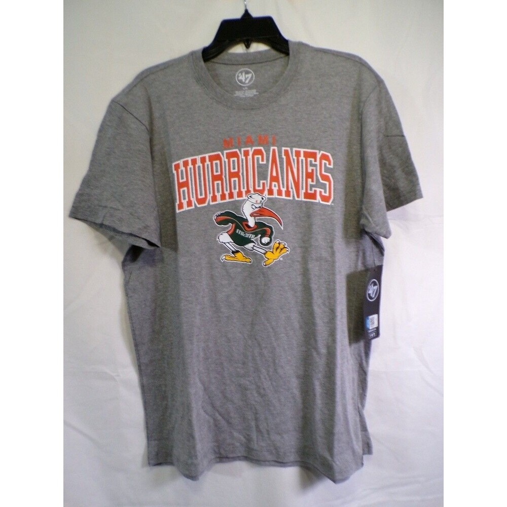 47 Brand Men's L Miami Hurricanes Heather Gray T-Shirt